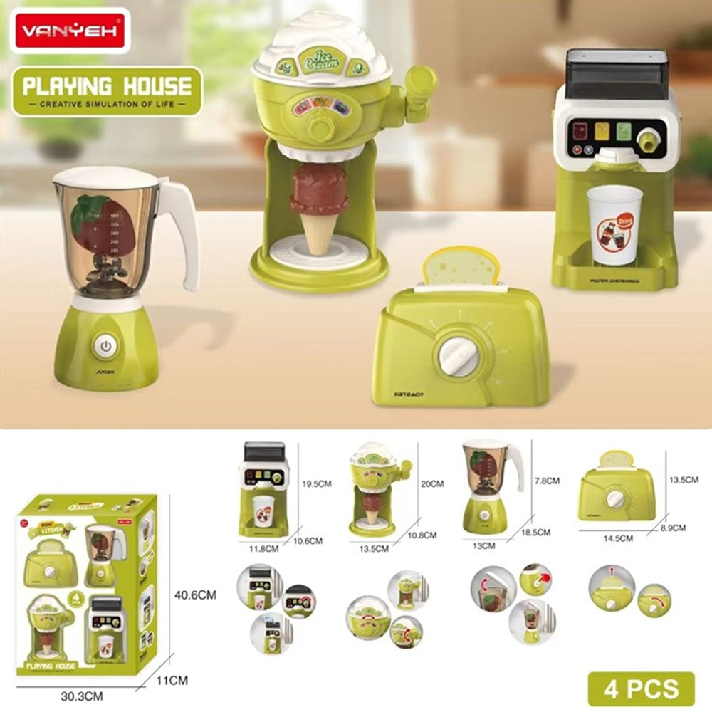 Vanyeh Mini Kitchen Appliances MW5510 4 Pcs Play Set For Kids Madina Gift