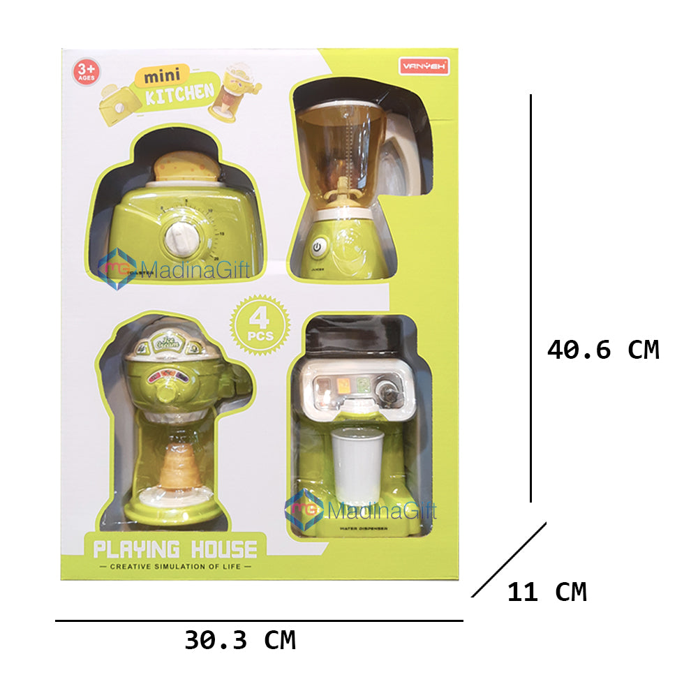 Vanyeh Mini Kitchen Appliances MW5510 4 Pcs Play Set For Kids Madina Gift Size