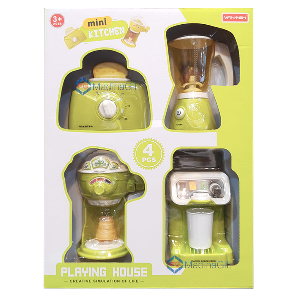 Vanyeh Mini Kitchen Appliances MW5510 4 Pcs Play Set For Kids Madina Gift