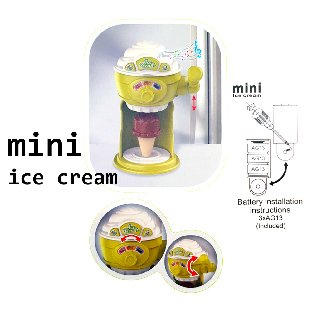 Vanyeh Mini Kitchen Appliances MW5510 4 Pcs Play Set For Kids Madina Gift Mini Ice Cream Maker 3 x AG 13