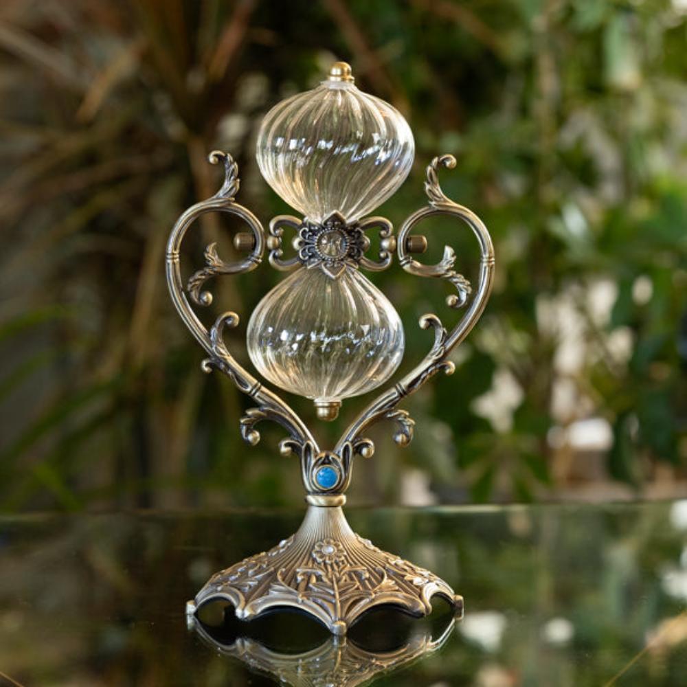 Vintage Heart Twisted Glass Rotating Hourglass - Madina Gift