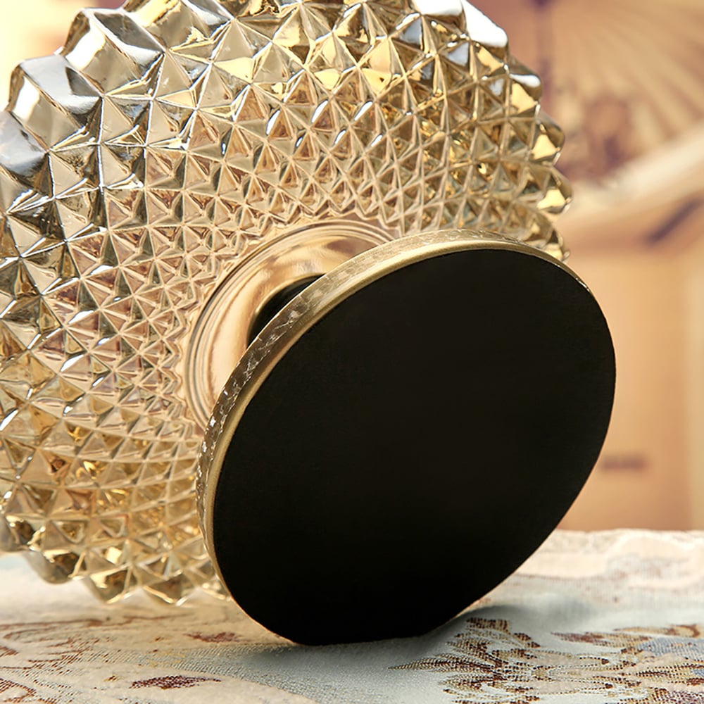 Vintage Luxury Brass Crystal Glass Ashtray - Madina Gift