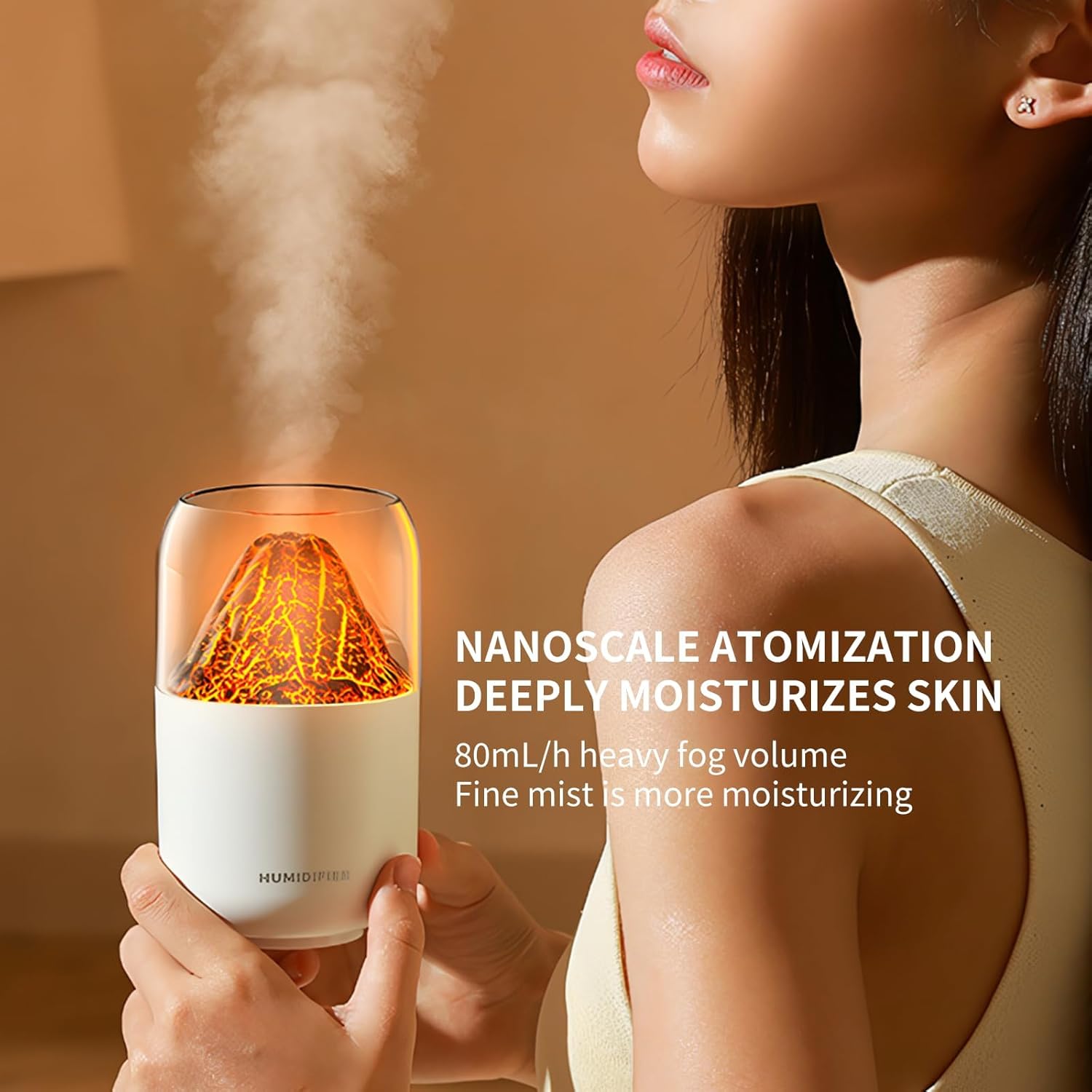 Volcano Air Humidifier with Night Light - Madina Gift