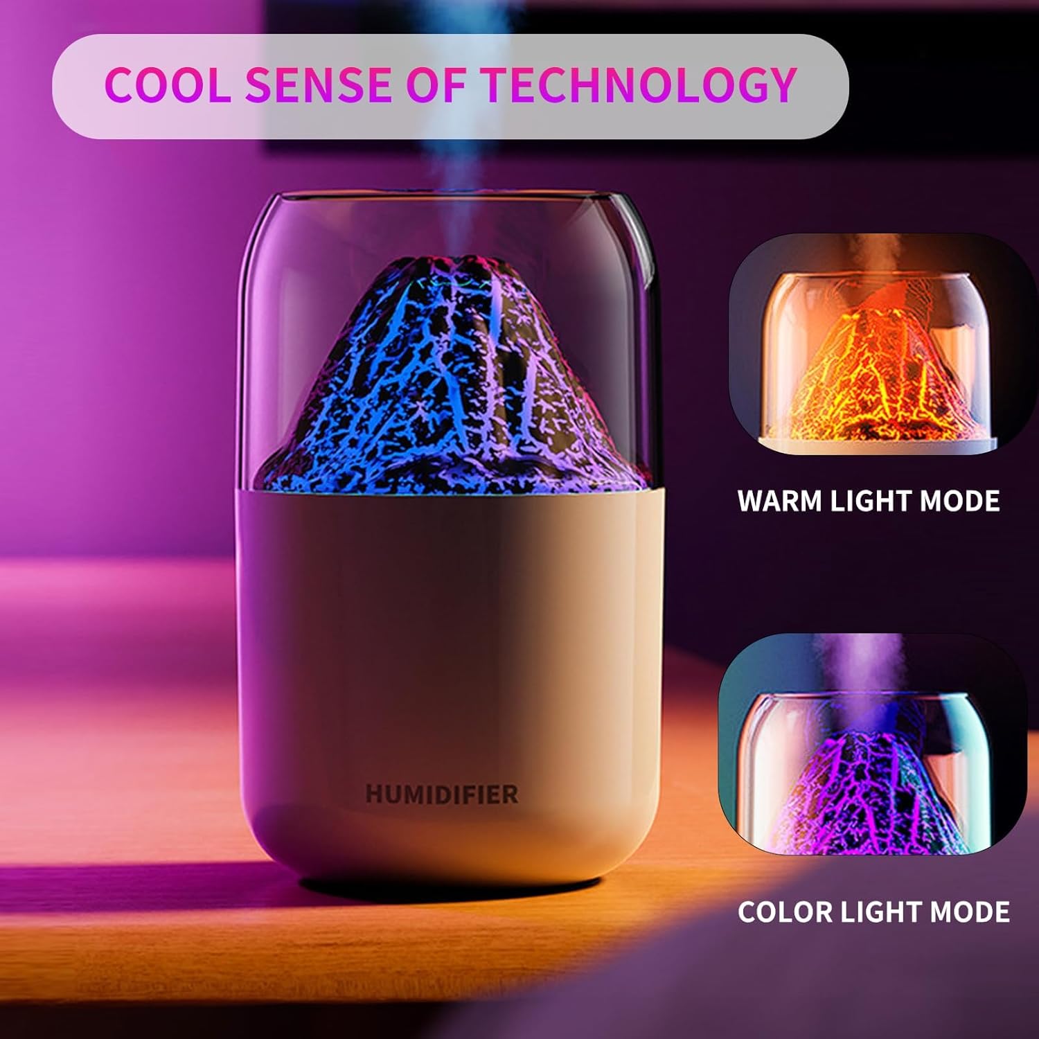 Volcano Air Humidifier with Night Light - Madina Gift