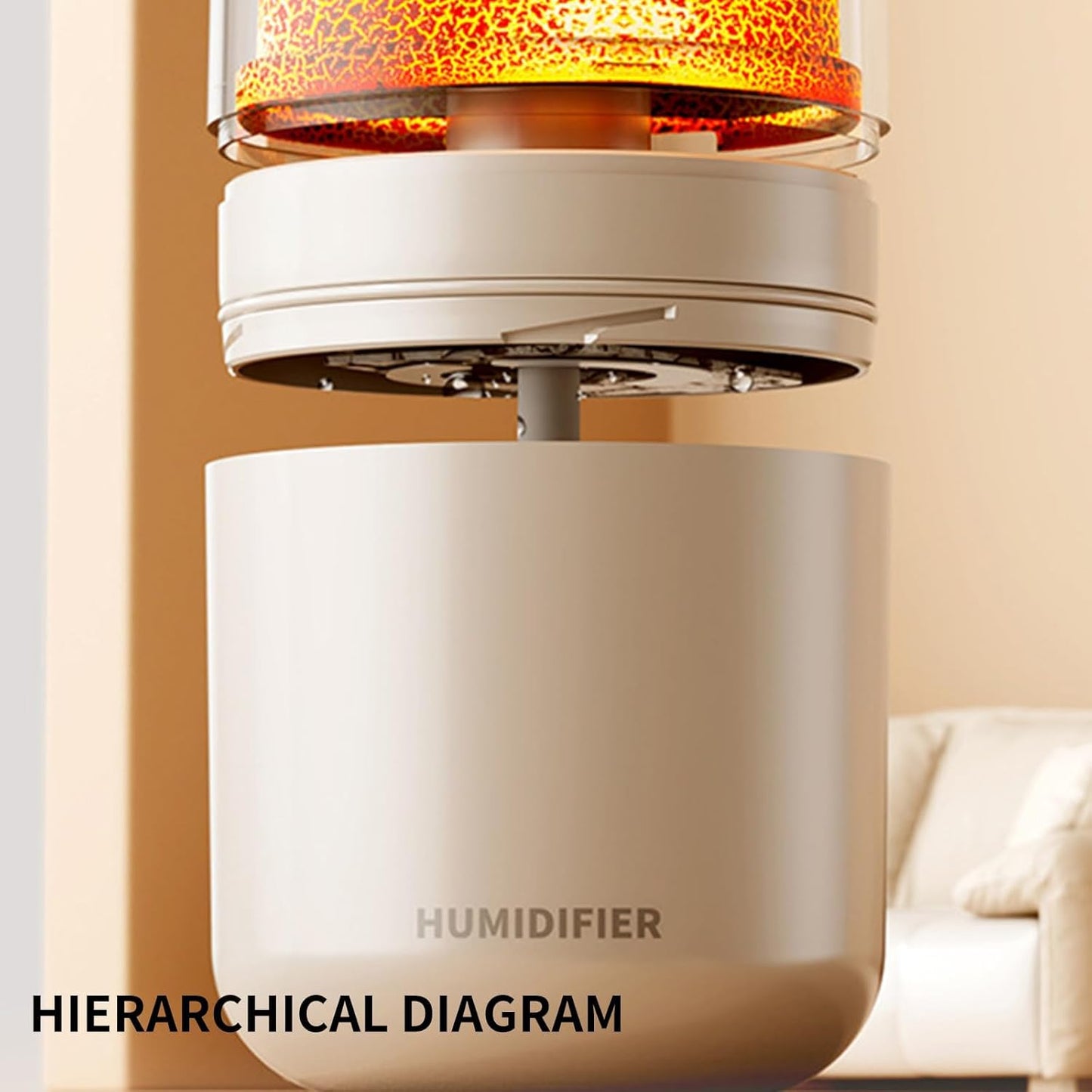 Volcano Air Humidifier with Night Light - Madina Gift