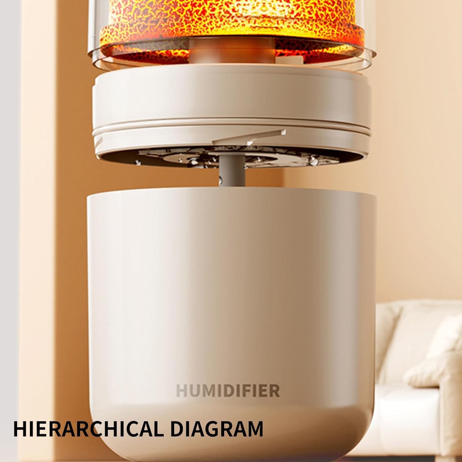 Volcano Air Humidifier with Night Light - Madina Gift