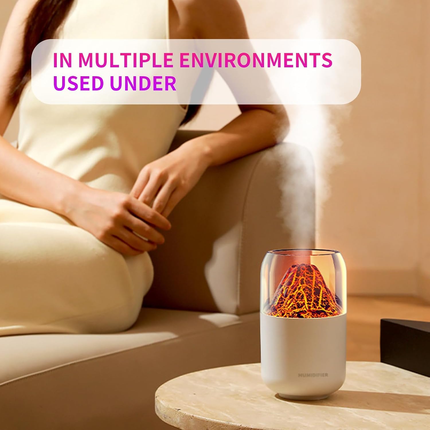 Volcano Air Humidifier with Night Light - Madina Gift