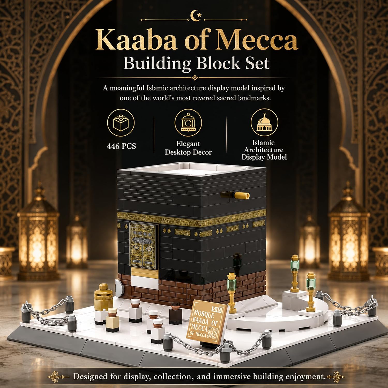 WANGE 4226 Mecca Kaaba Architectural Building Blocks 446 Pieces Set Online in Pakistan Madina Gift Masjid Al Haram