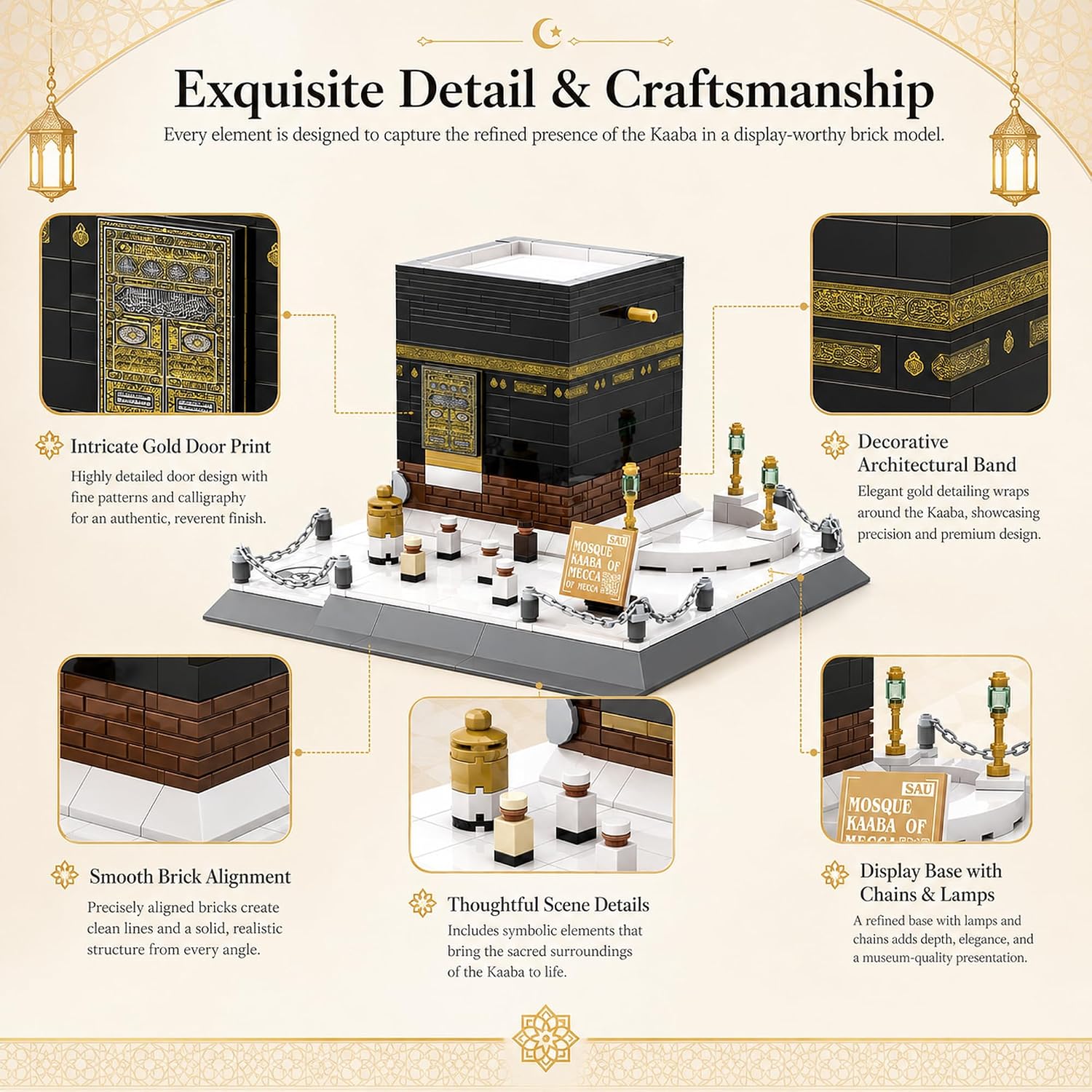 WANGE 4226 Mecca Kaaba Architectural Building Blocks 446 Pieces Set Online in Pakistan Madina Gift Masjid Al Haram