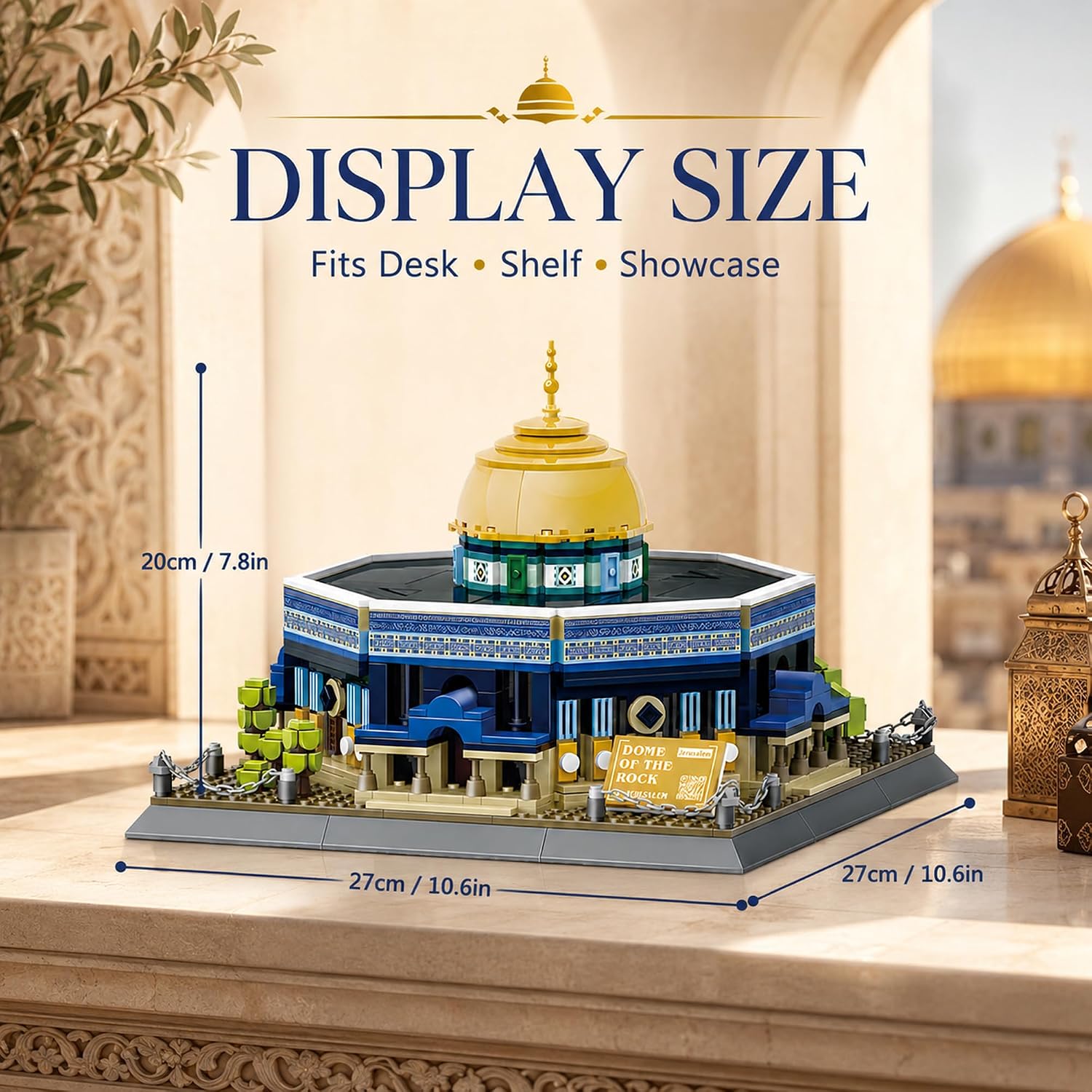 WANGE 5243 Dome of The Rock Architectural Building Block Set 983 Pieces Set Online in Pakistan Madina Gift