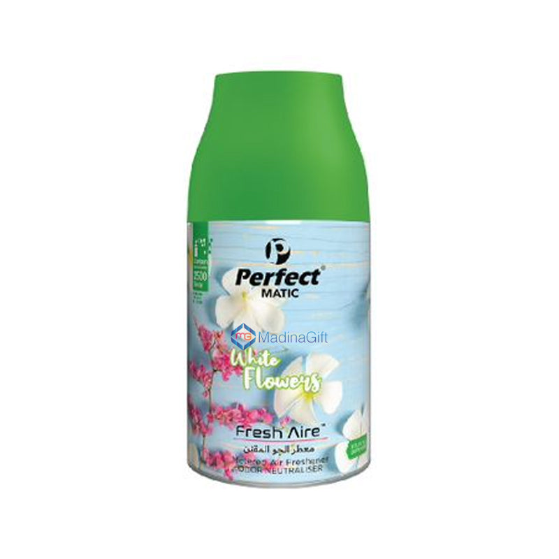 White Flowers Perfect Matic Air Freshener Refill 250 ML For Fragrance Dispenser Madina Gift