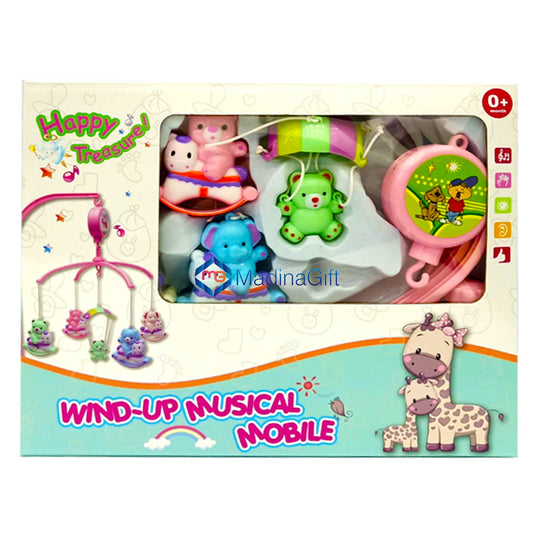 Merry-Go-Round Animals Baby Cot Wind Up Musical Mobile