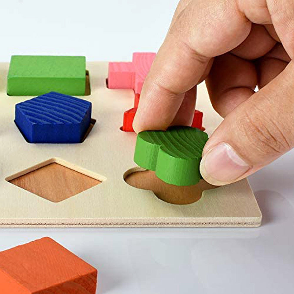 Wooden Geometrical Shape Bisector Puzzle