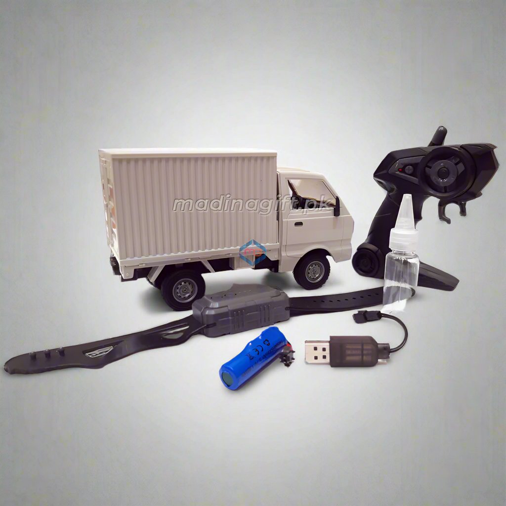 XBAOTEC XB1167 - RC Suzuki Ravi Scale Model 1:16 With Container, Hand Gesture Sensor & Smoke - Madina Gift Accessories 