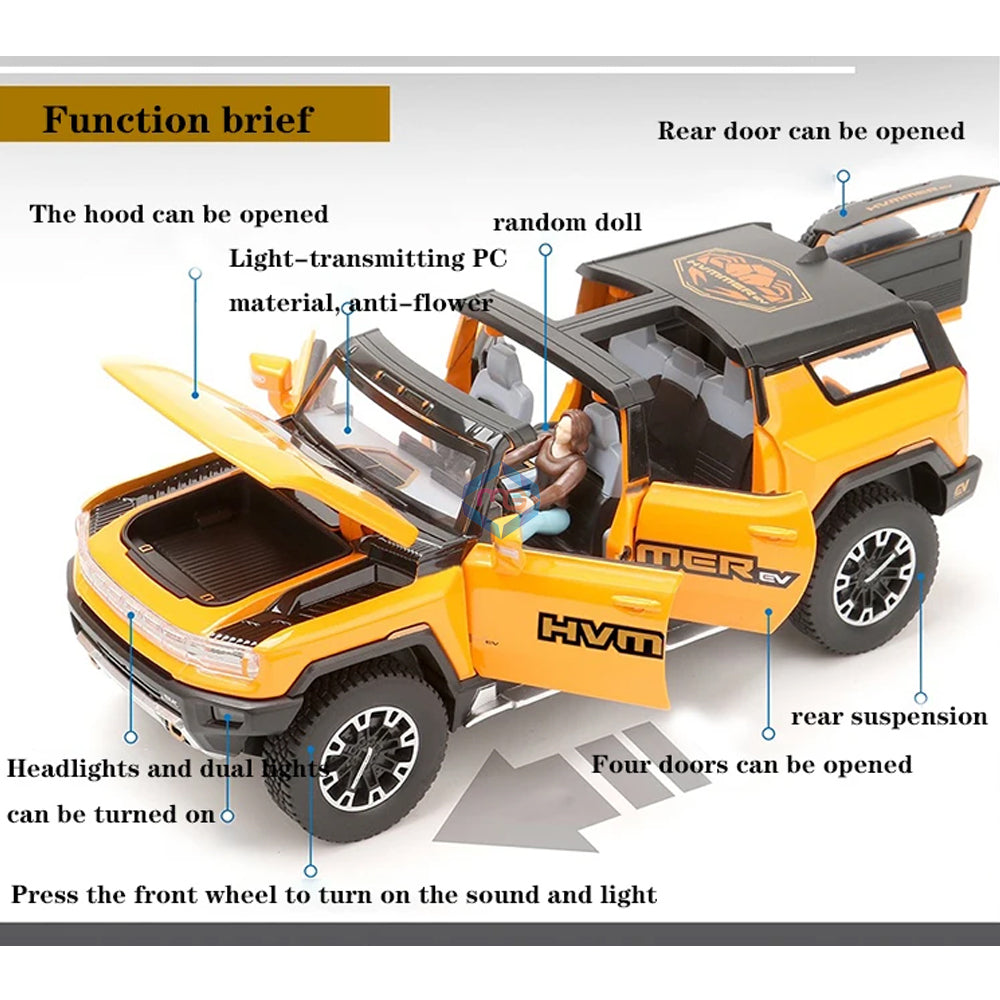 Hummer New Energy Convertible Die-Cast Model SUV - C2419 - Madina Gift