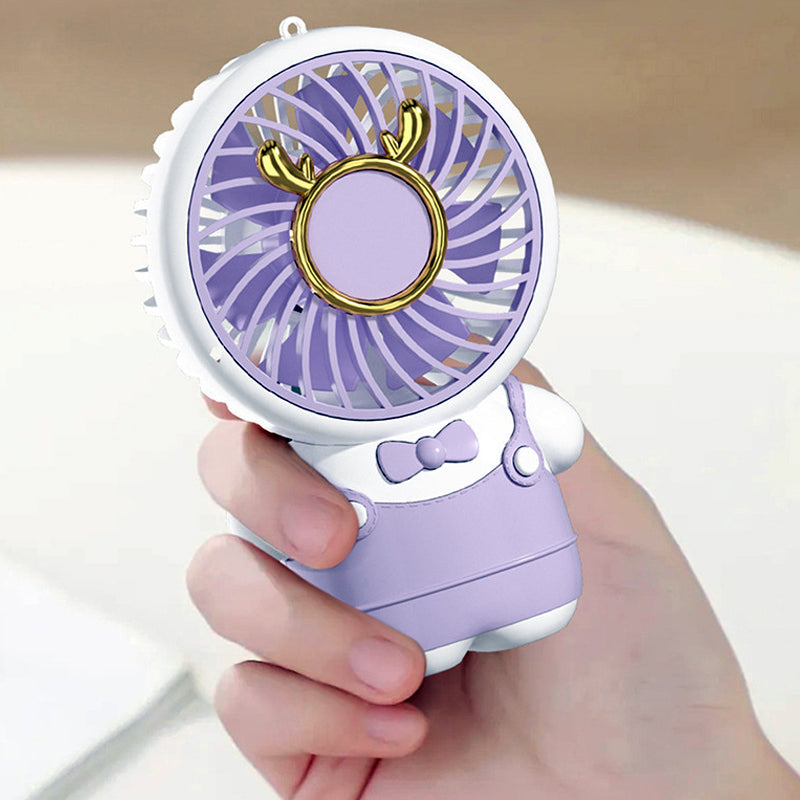 youngones Bunny Handheld Small Fan Portable USB Rechargeable Mini Fan