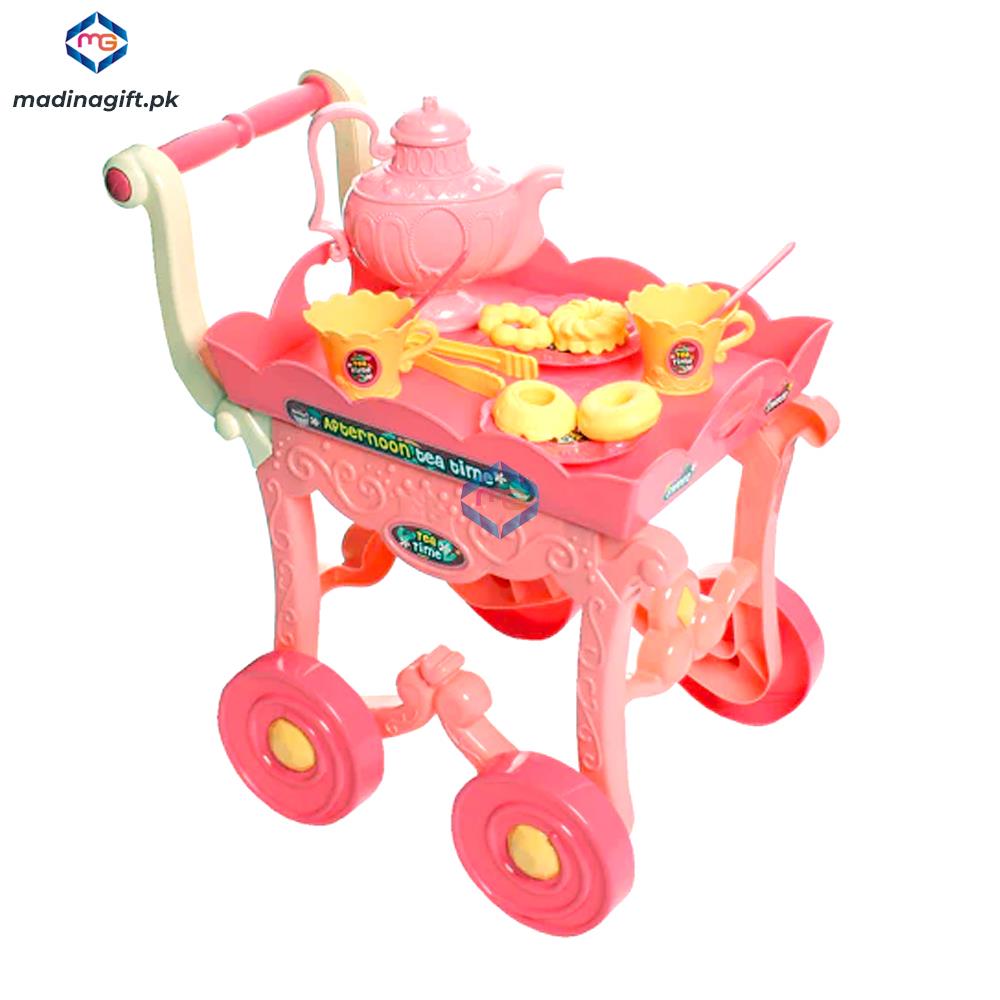 Mini Tea Trolley Tableware Play Set - 6812A - Madina Gift