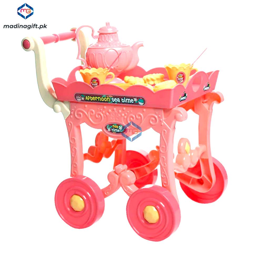 Mini Tea Trolley Tableware Play Set - 6812A - Madina Gift