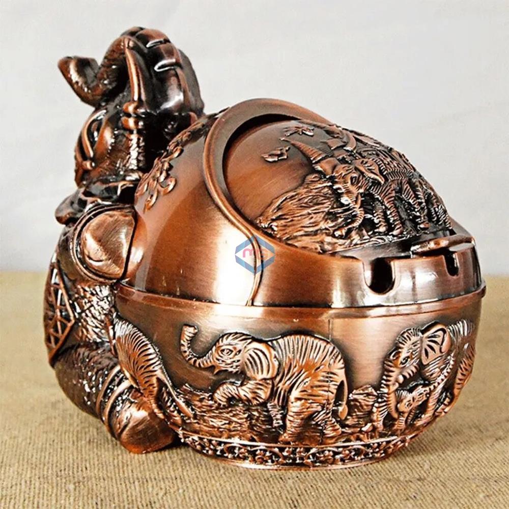 Vintage Elephant Decorative Windproof Ashtray - Madina Gift