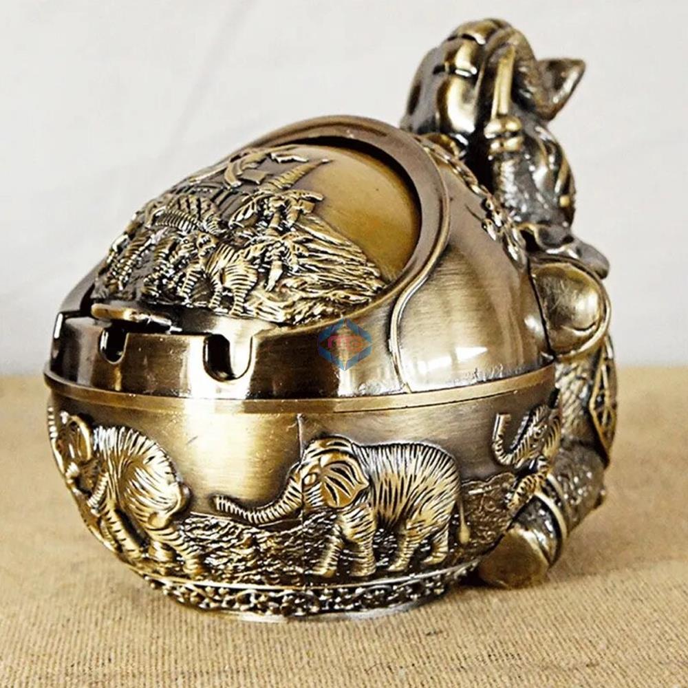 Vintage Elephant Decorative Windproof Ashtray - Madina Gift
