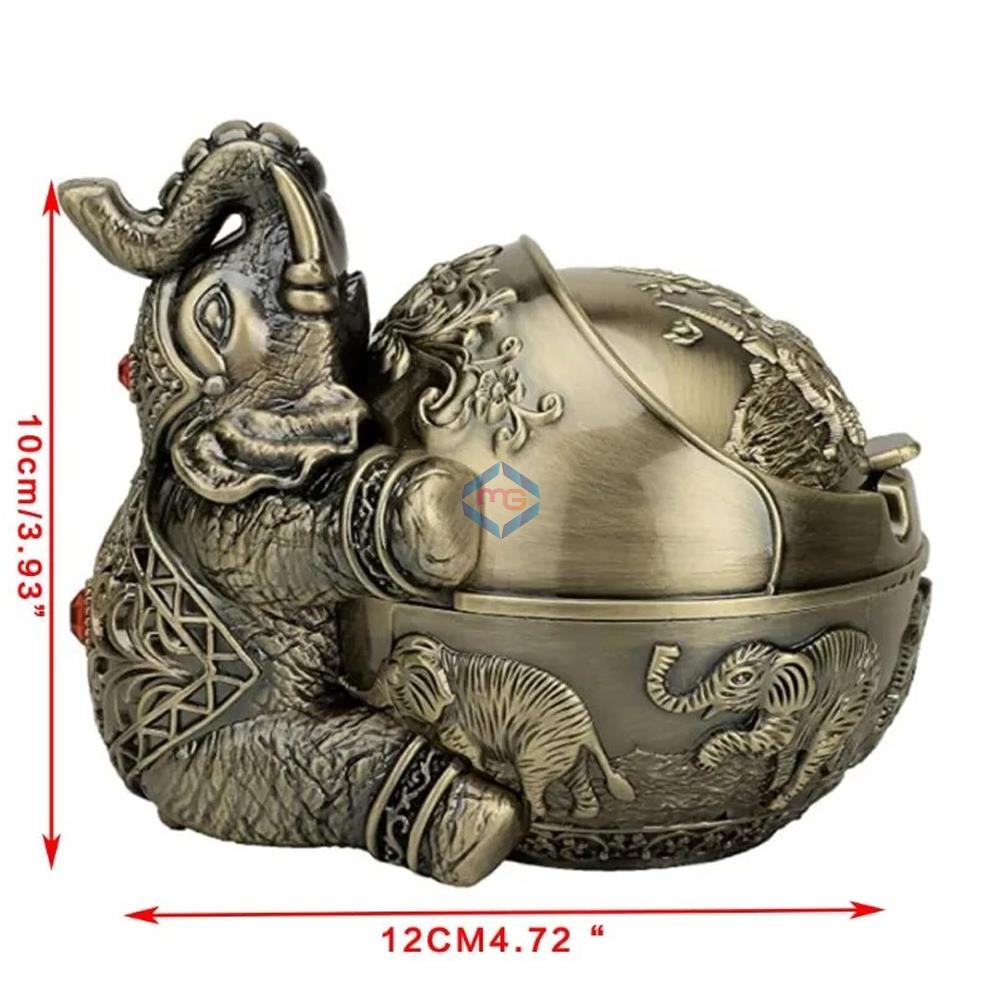 Vintage Elephant Decorative Windproof Ashtray - Madina Gift