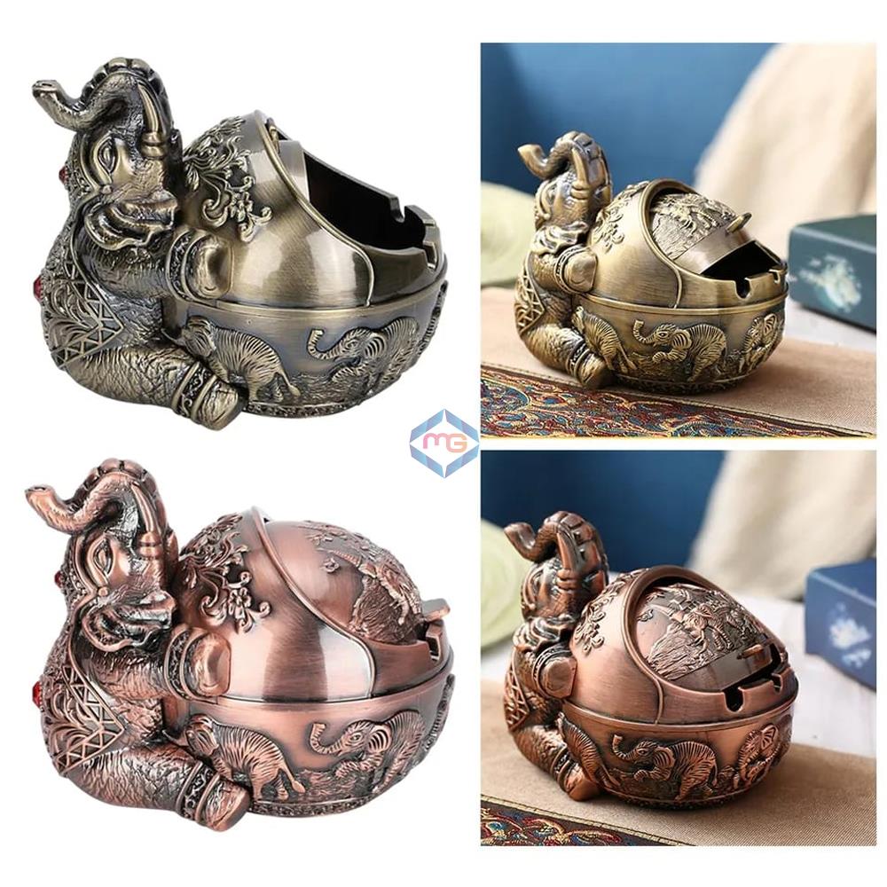 Vintage Elephant Decorative Windproof Ashtray - Madina Gift