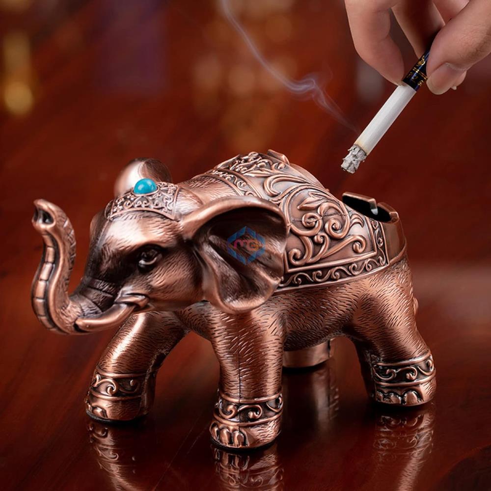 Vintage Standing Elephant Decorative Windproof Ashtray
