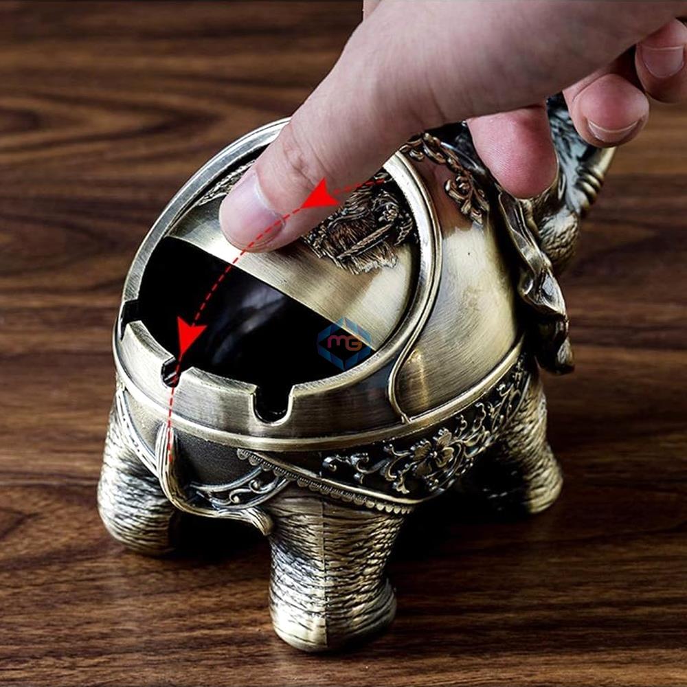 Vintage Standing Elephant Decorative Windproof Ashtray