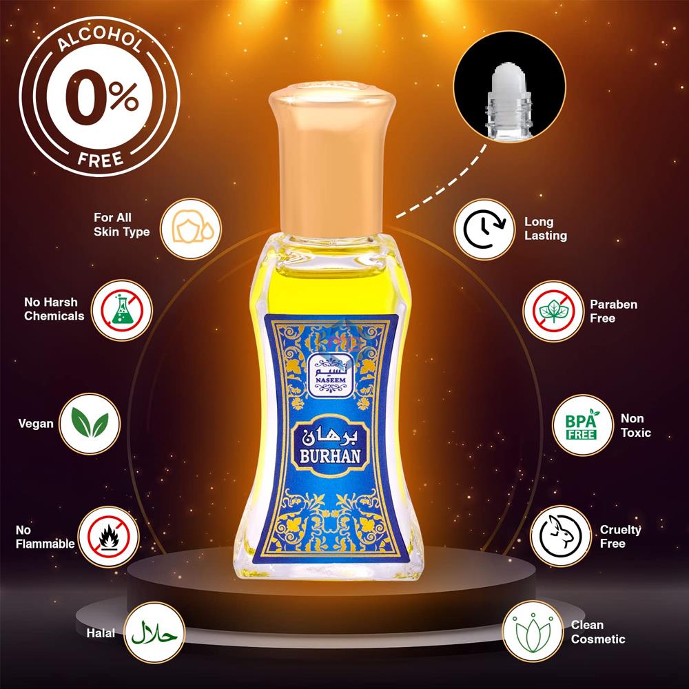 Naseem Burhan Concentrated Perfume Oil Attar - 12 ML - Madina Gift