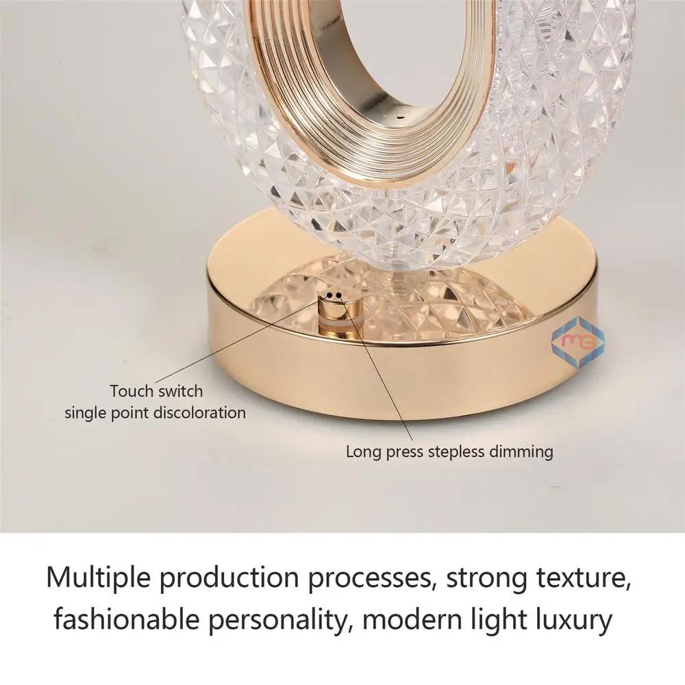 Luxury Elegant Crystal Led Table Lamp - Madina Gift