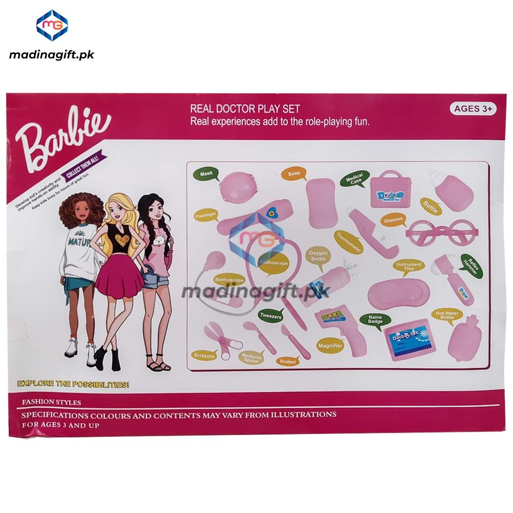 Wonder Play Barbie Doctor Set 20 Accessories - 922-50 - Madina Gift