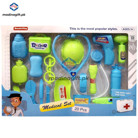 Wonder Play Doctor Set 20 Accessories - 922-50 - Madina Gift