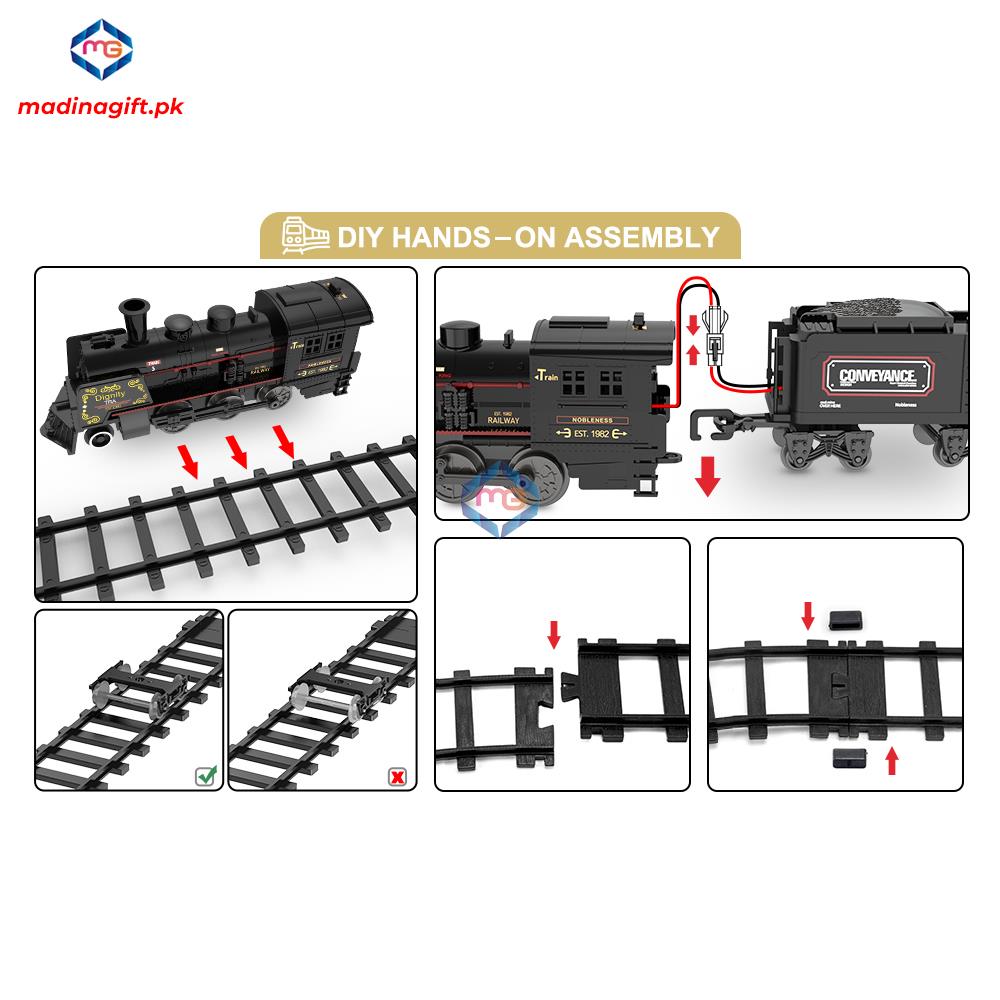 Metal Alloy Steam Train Set - 19060-5 - Madina Gift