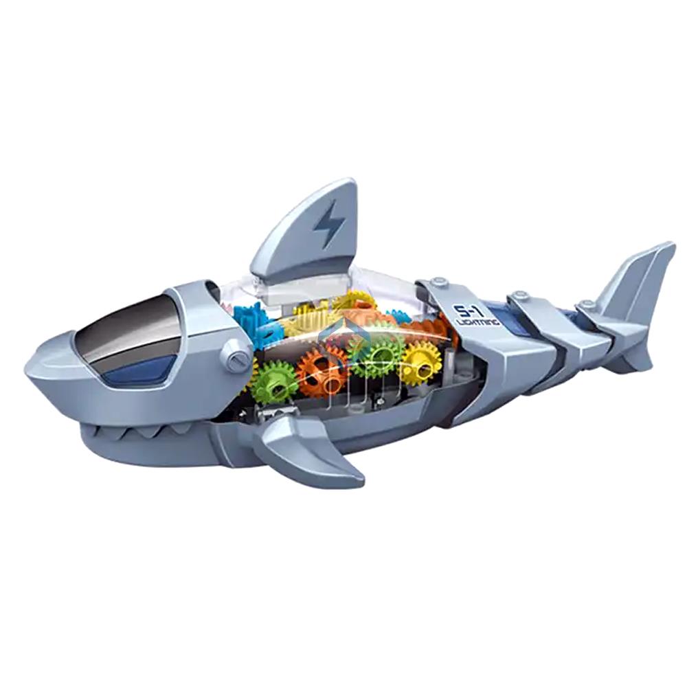 Transparent Gear Robot Shark Toy - S1 - Madina Gift