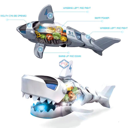 Transparent Gear Robot Shark Toy - S1 - Madina Gift