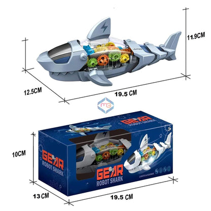 Transparent Gear Robot Shark Toy - S1 - Madina Gift