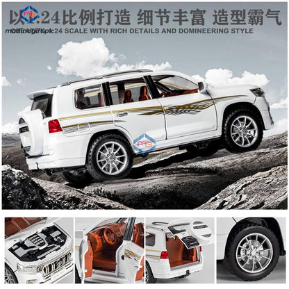 Toyota Land Cruiser Diecast Vehicle Scale 1:24 Model With Smoke - CZ124D - Madina Gift