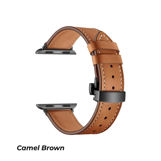 Soft Genuine Leather Brown Strap for Smart Watch - Madina Gift