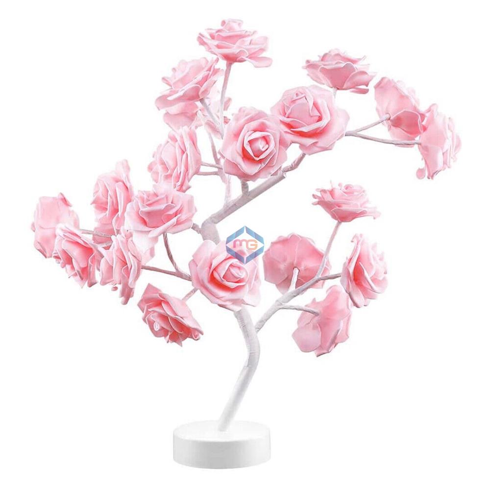 Rose Shimmer Tree LED Light Table Lamp - Madina Gift