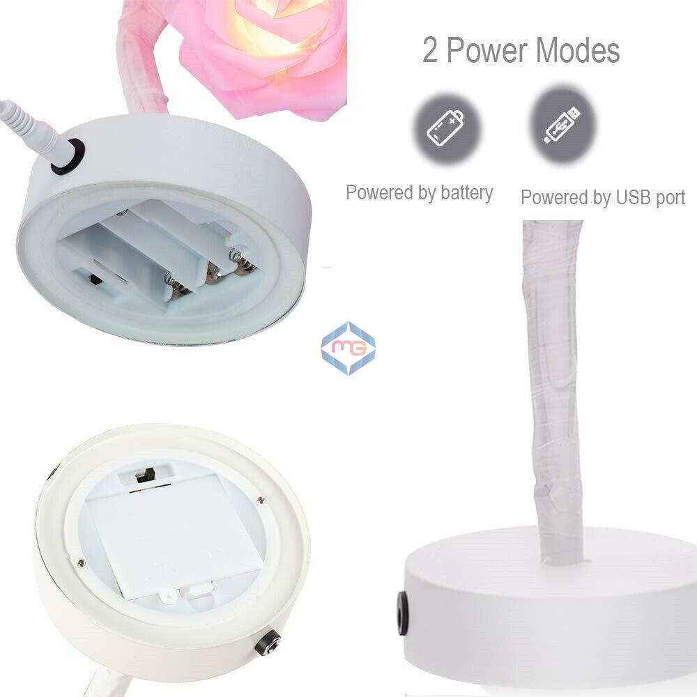 Rose Shimmer Tree LED Light Table Lamp - Madina Gift