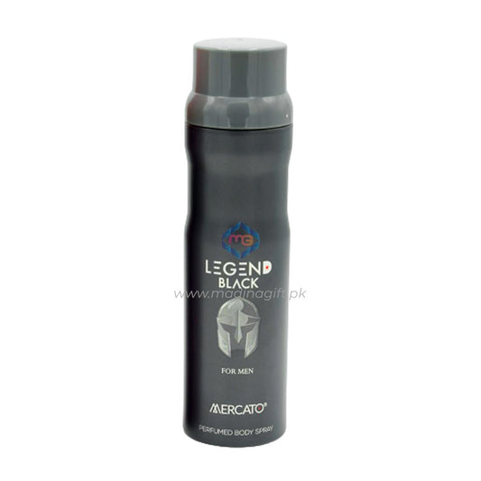 Mercato Legend Black Perfume Body Spray for Men - Madina Gift