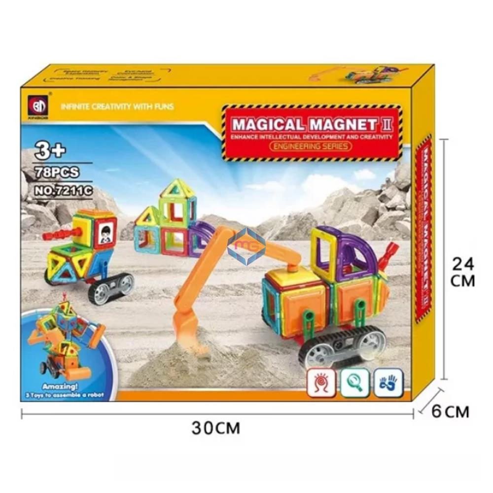Magical Magnet Engineering Blocks - 7211C-6 - Madina Gift