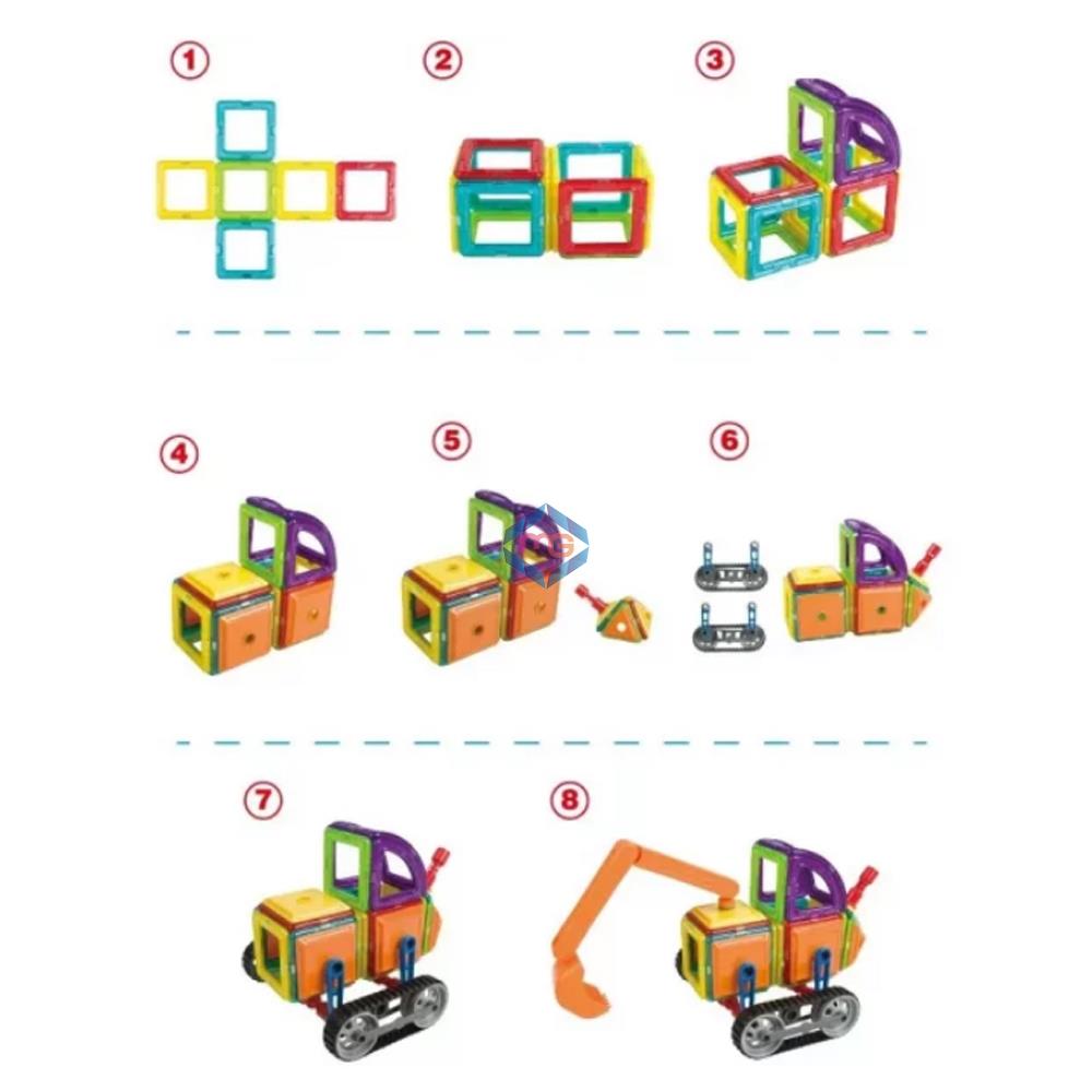 Magical Magnet Engineering Blocks - 7211C-6 - Madina Gift