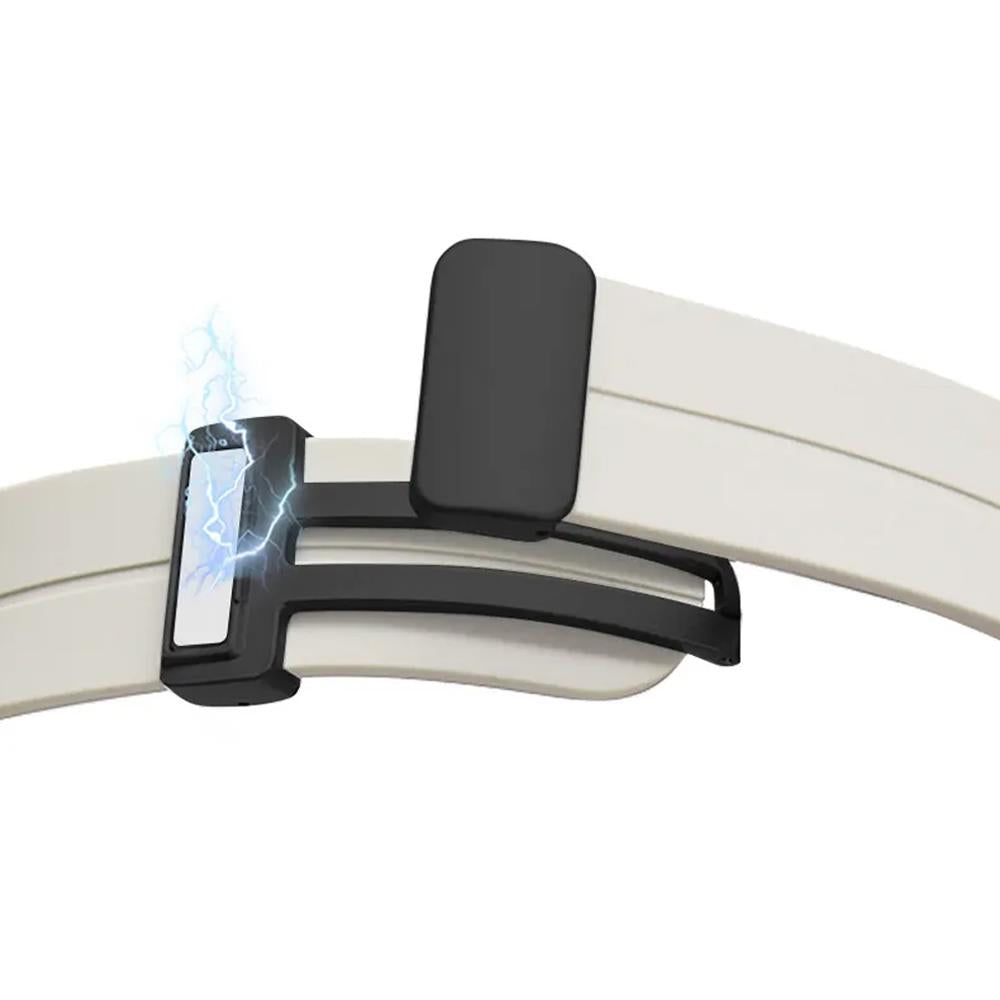 Steel Magnetic Folding Buckle Silicon Smart Watch Bands