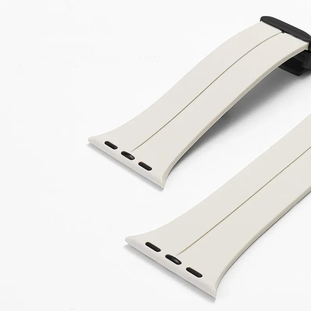 Steel Magnetic Folding Buckle Silicon Smart Watch Bands