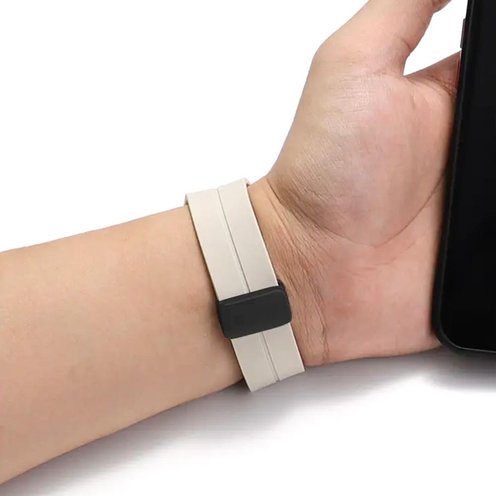 Steel Magnetic Folding Buckle Silicon Smart Watch Bands