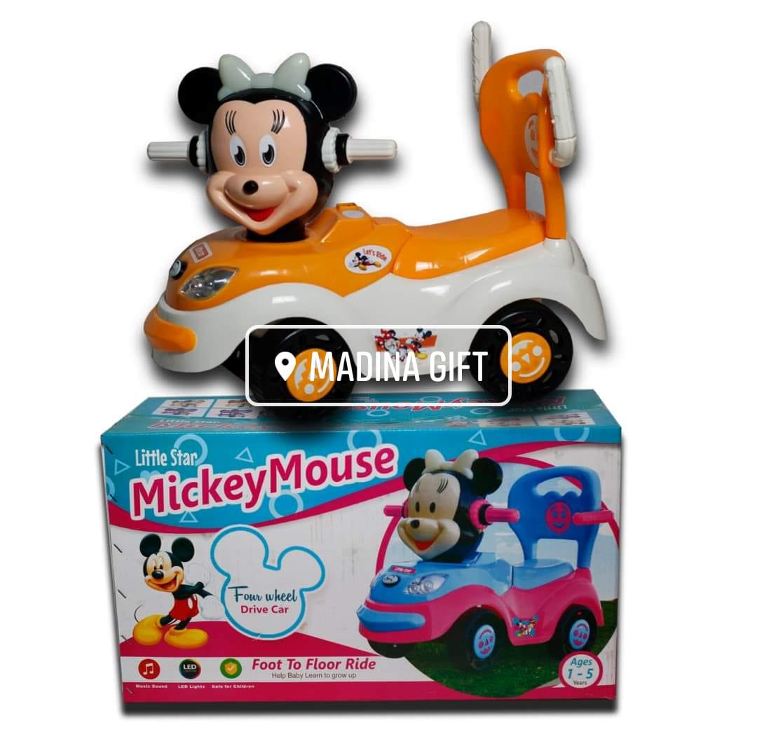 Mickey Mouse Push Car With Lights & Music - Madina Gift