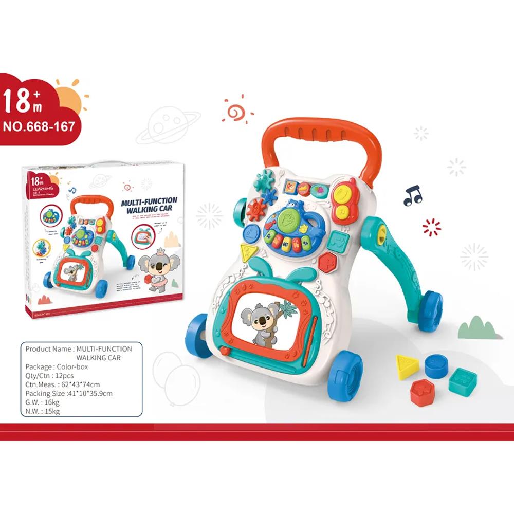 Multi Function Walking Car with Drawing Pad - 668-167 - Madina Gift