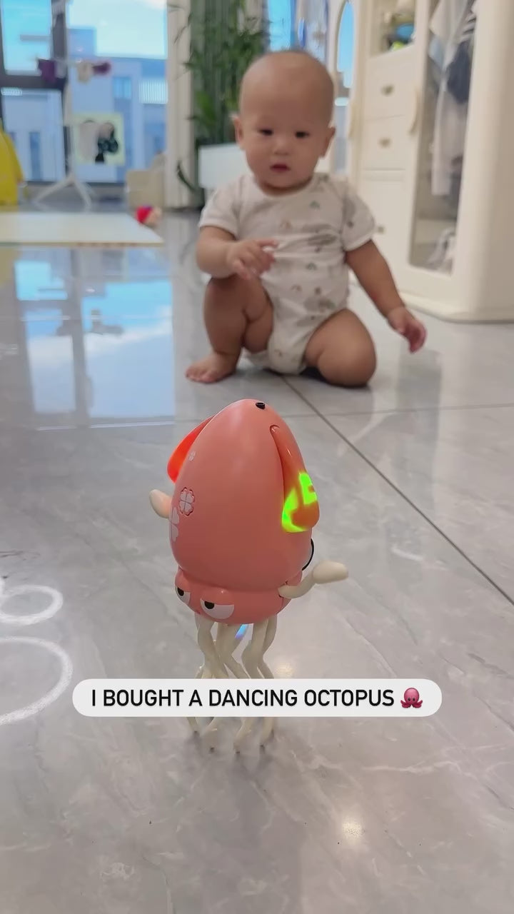 Squid Dancing Octopus Crawling Rechargeable Toy with LED Lights & Music Madina Gift