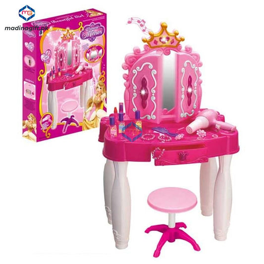Princess Vanity Crown Mirror Dressing Table - 661-21 - Madina Gift